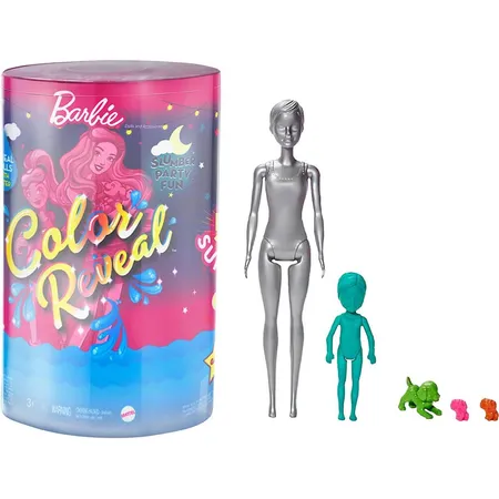 Barbie Color Reveal Pyjama-Party Deluxe Spielset mit 50+ Überraschungen