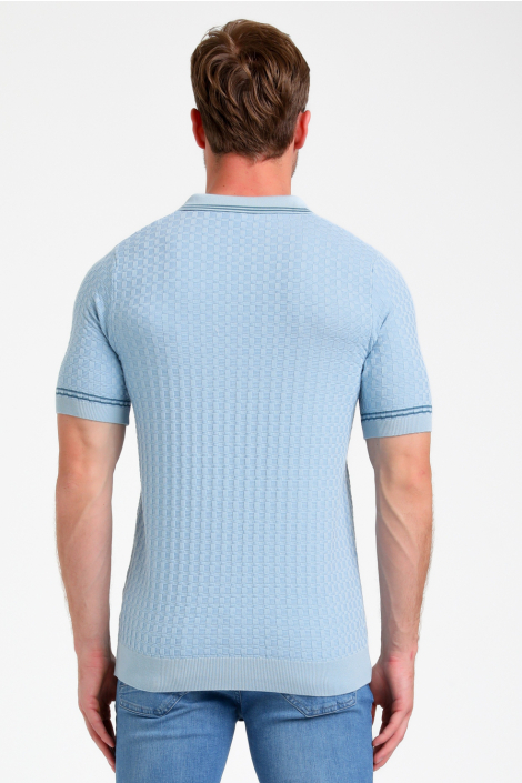 Gabbiano blauwe heren polo