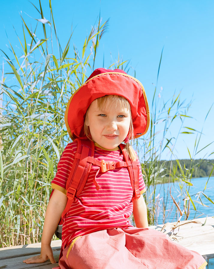 Wende-Sommerhut JOUSI in raspberry/red