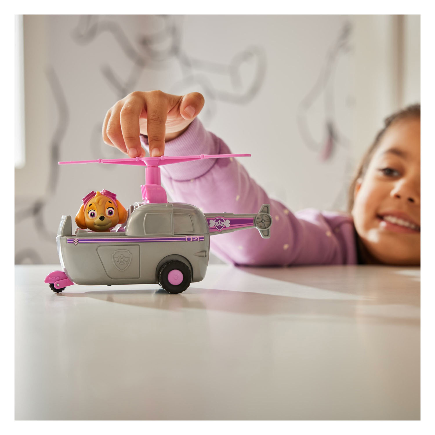 PAW Patrol Voertuig met Speelfiguur - Skye's Helikopter