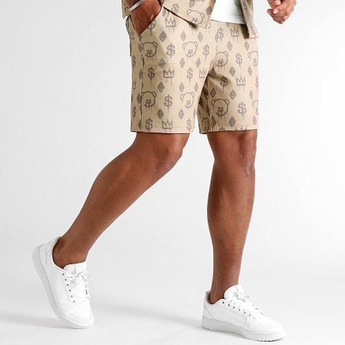 Ensemble Chemise Oversize Et Short Jogging Maison de Couture 0053 0057 Camel