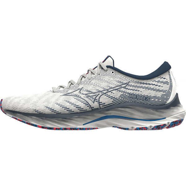 Chaussure running MIZUNO WAVE RIDER 26 W SNOW WHITE/SILVER/IBIZA BLUE