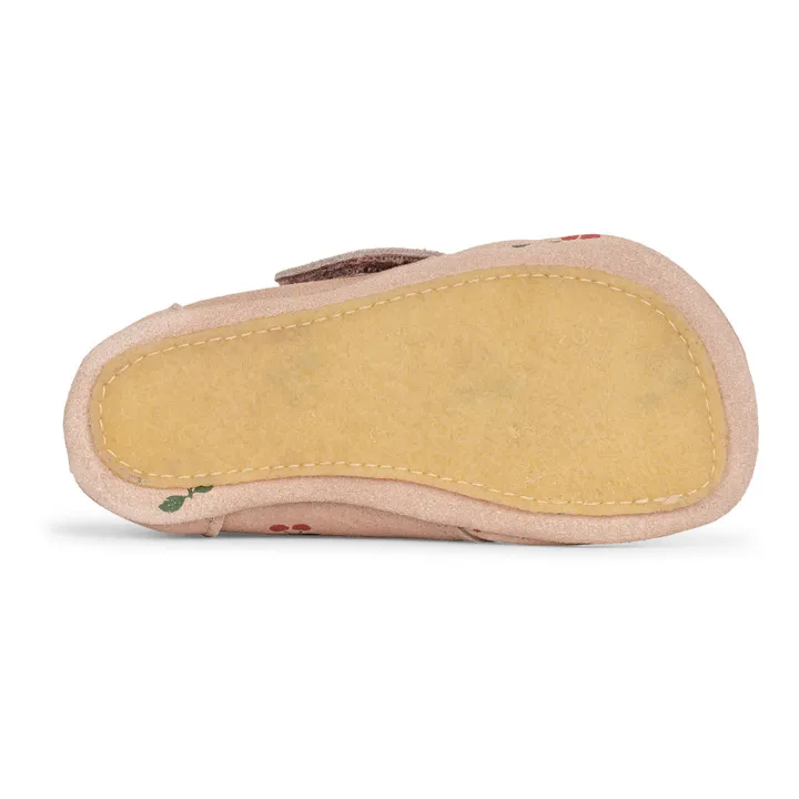 Konges Sløjd Chaussons Suède Cerises Mamour | Rose pâle