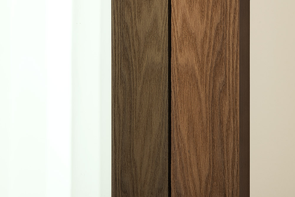 Ovaler Wandspiegel PORTRAIT 165cm braun in Walnussholz-Design