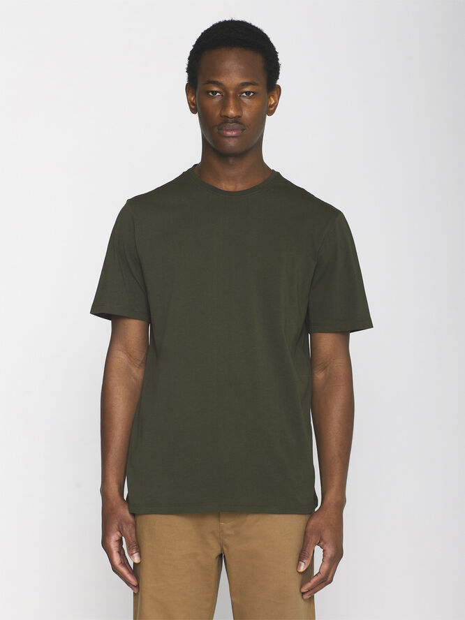Knowledge Cotton Apparel AGNAR basic t-shirt - Regenerative Organic Certified™ - GOTS/Vegan Grøn
