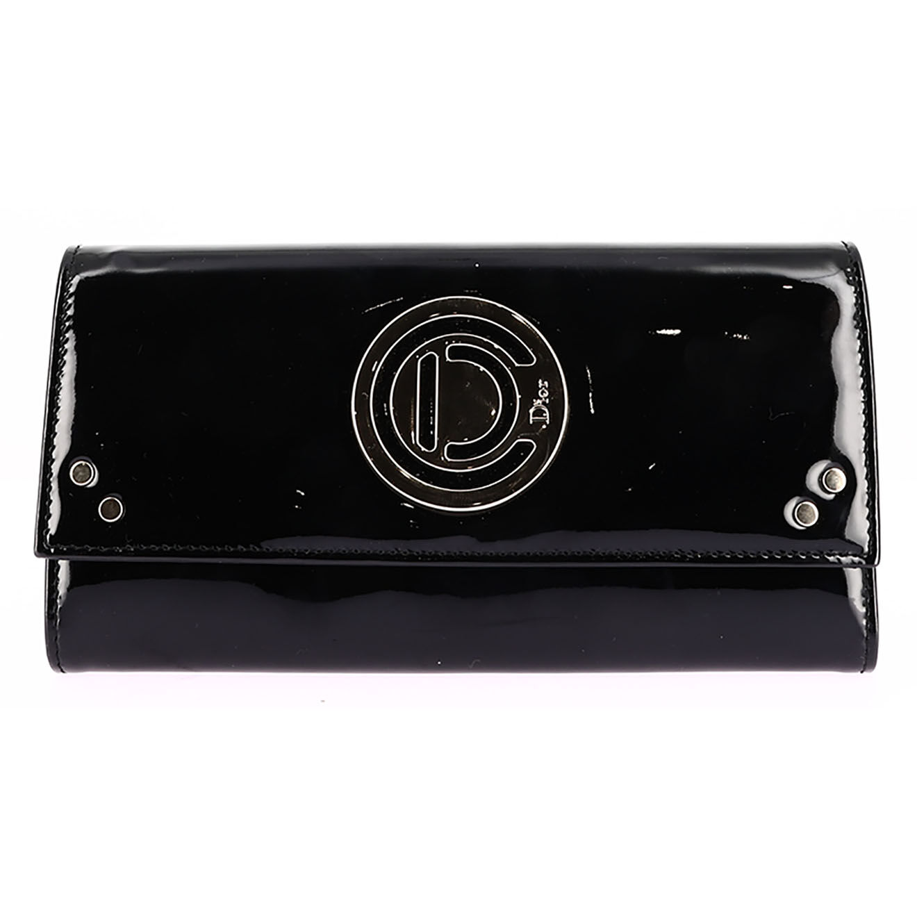 Dior Portefeuille Le Trente en Cuir verni noir - Neuf sans étiquette - 19x10 cm