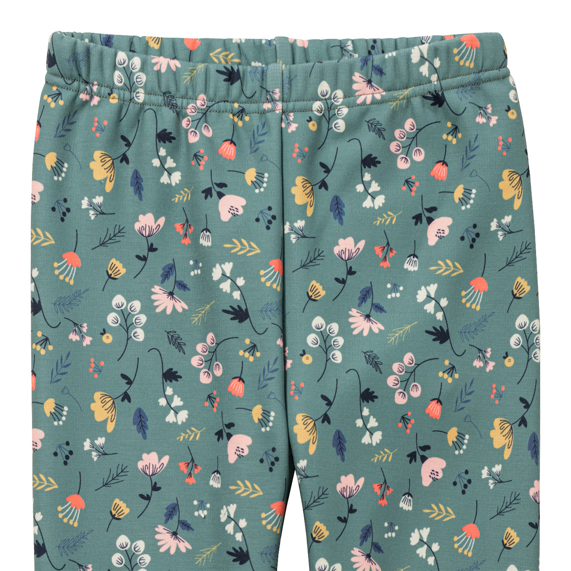 Topolino Mädchen Thermo-Leggings mit Blumen grün