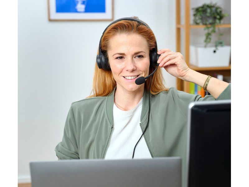Trust Headset HS-260 Leichter On-Ear-USB-Kopfhörer für den PC mit Noise-Cancelling-Mikrofon und verstellbarem Kopfbügel