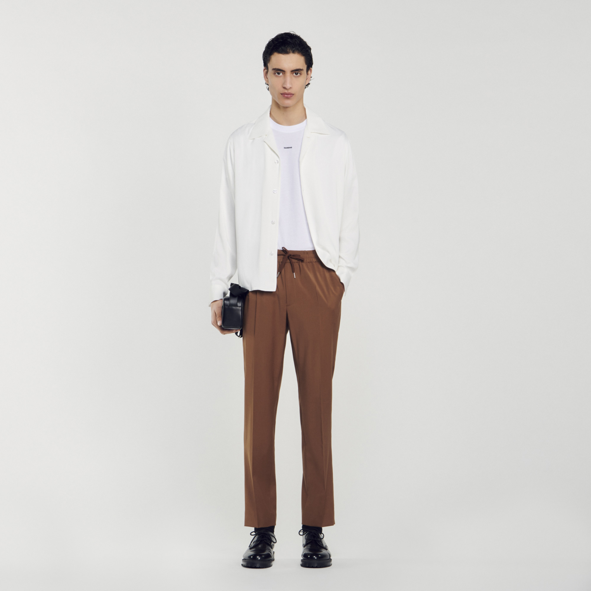 Pantalon droit elastique