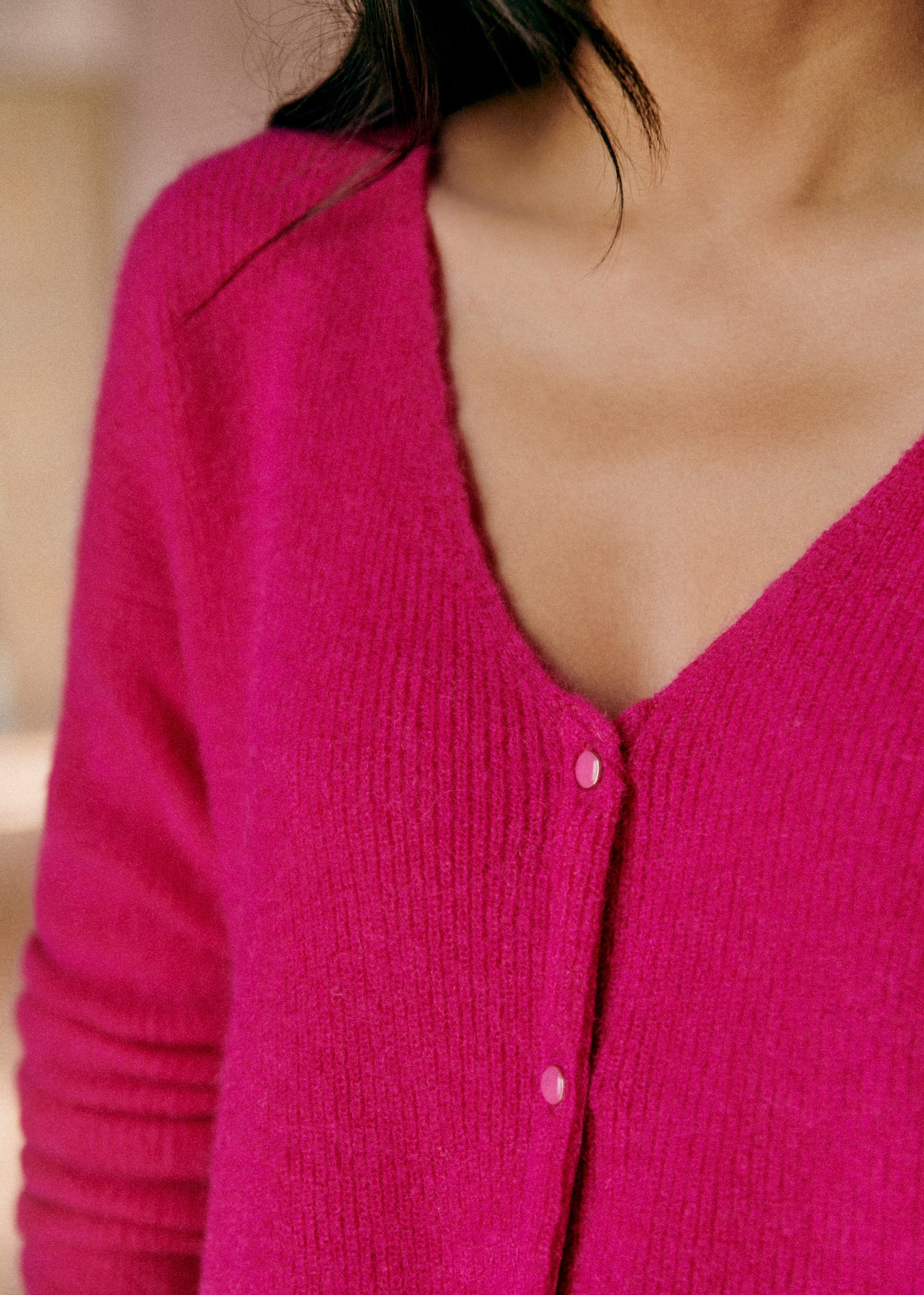 Gilet Barry - Fuchsia - E-SHOP/MAILLE 5905427