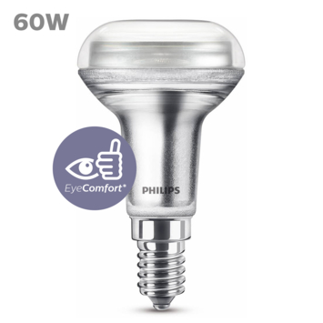 Philips LED reflector E14 60W dimbaar