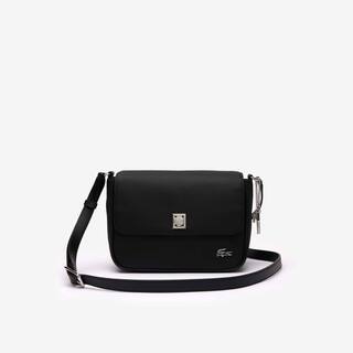 Sac à rabat Daily Lifestyle en toile enduite Sacs à bandoulière - Noir - Lacoste - Femme