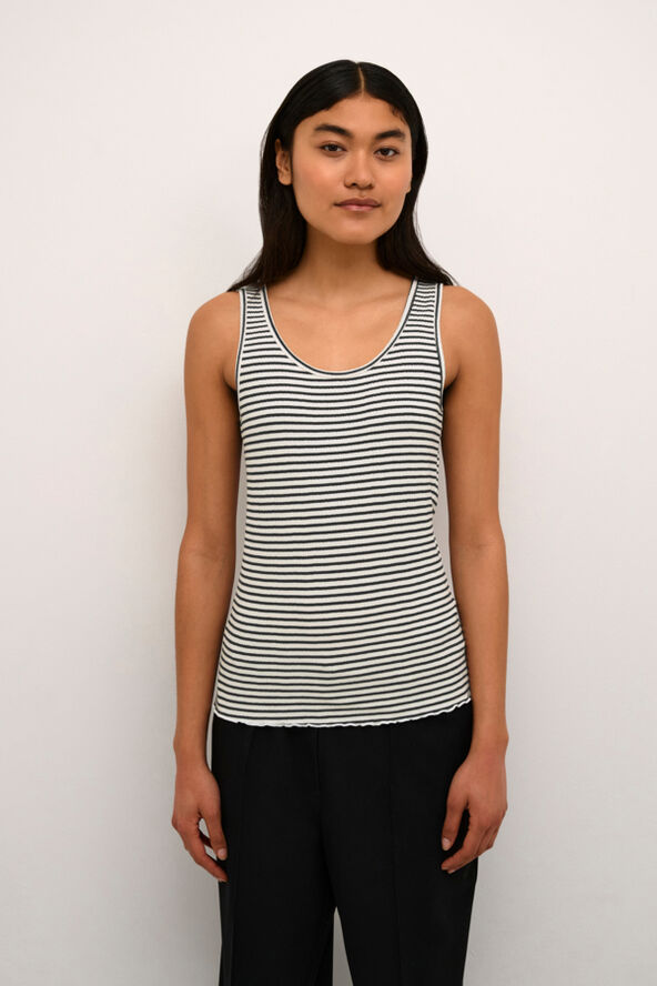 Karen by Simonsen CandaceKB Striped Tank Top Egret/meteorite stripe