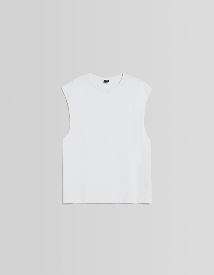 Camiseta oversized sem mangas