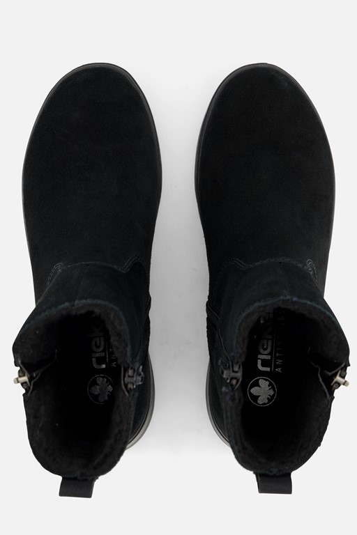 Rieker Tex Enkellaarsjes zwart Suede