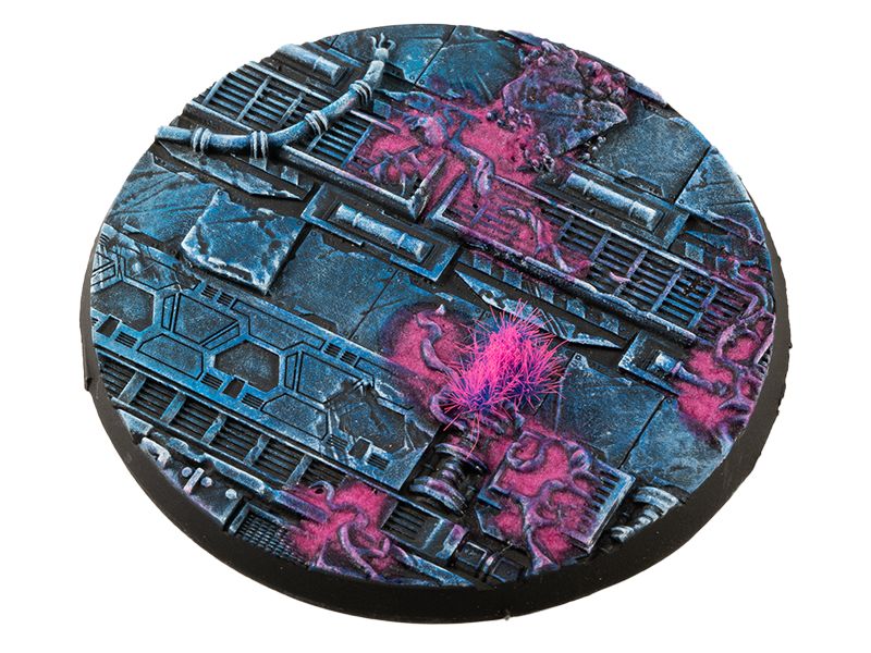 GamersGrass Base Alien Infestation round 80 mm (x1) Hochwertige Bases für den Miniaturenbau