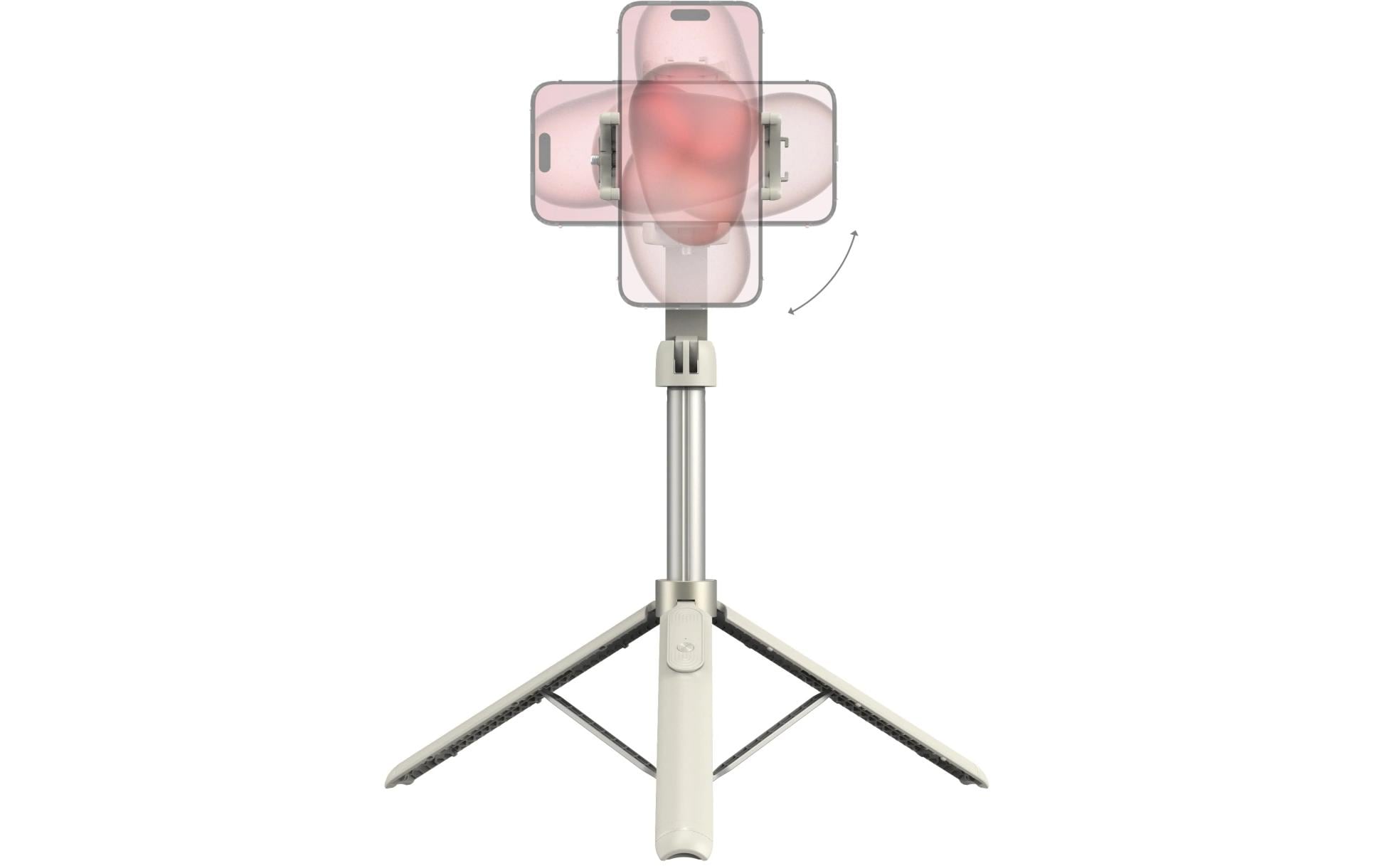 Smartphone-Stativ Tragbar ST-25 - WeissSelfie-Stick mit Stativfunktion