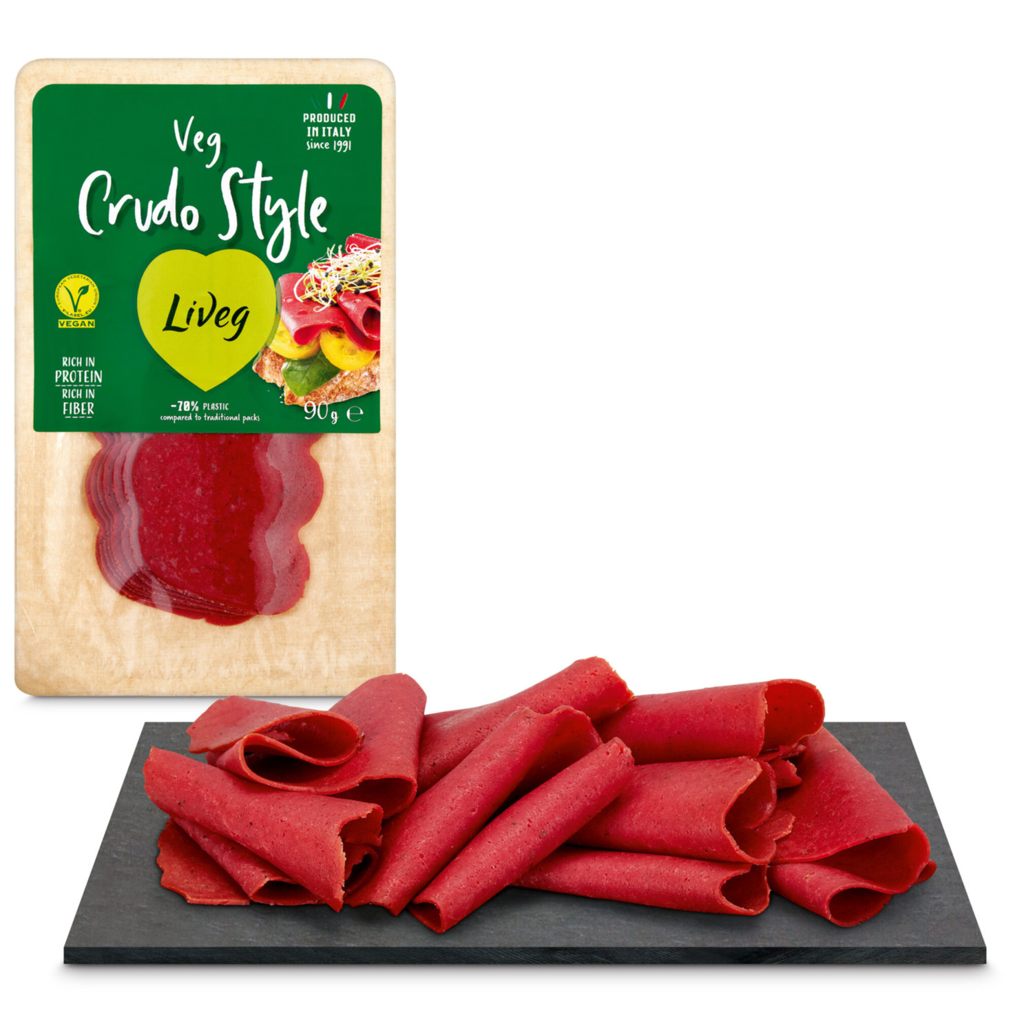 Liveg vegane Alternative zu Crudo -