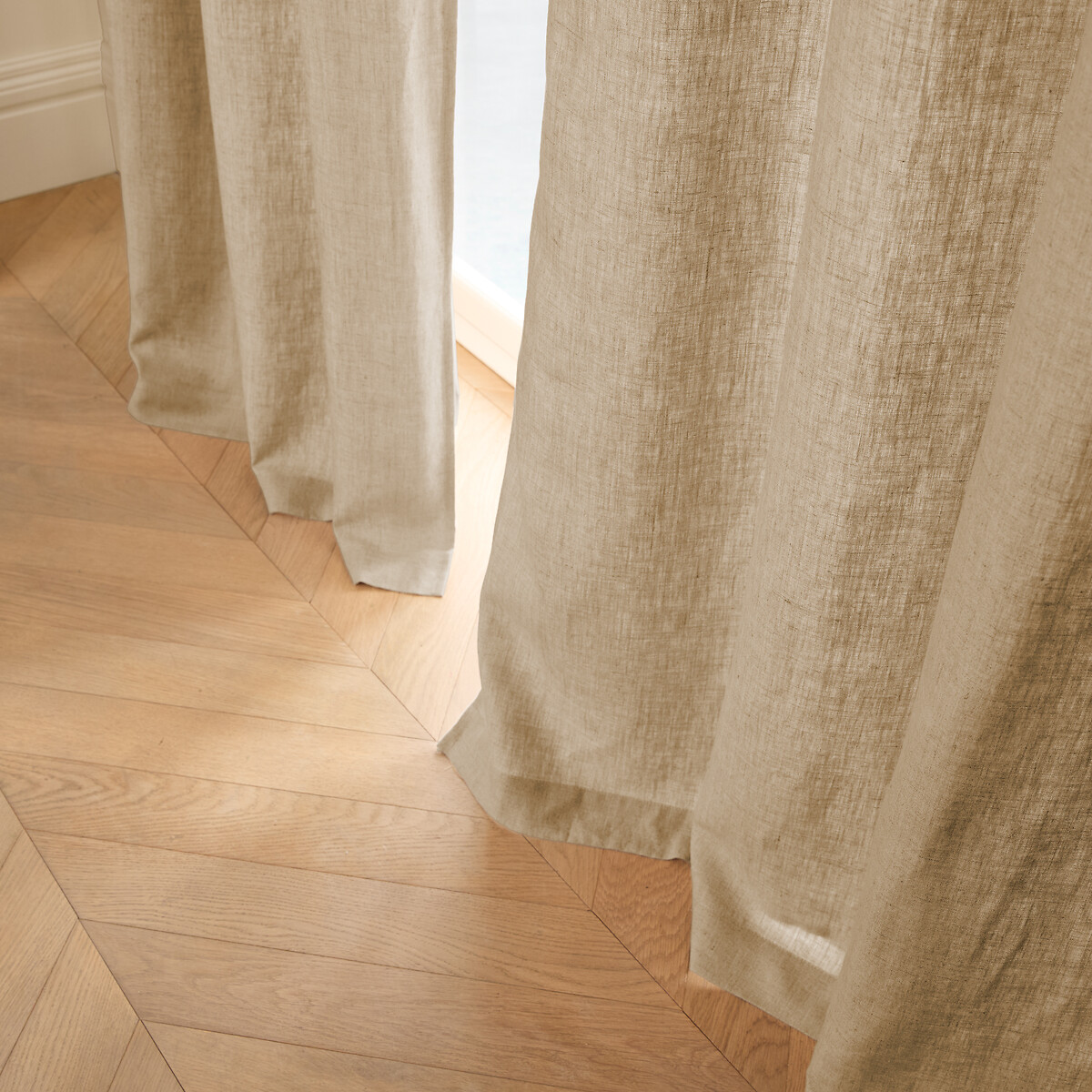 AM.PM<br>Cortina de linho lavado com forro e ilhós, Privada