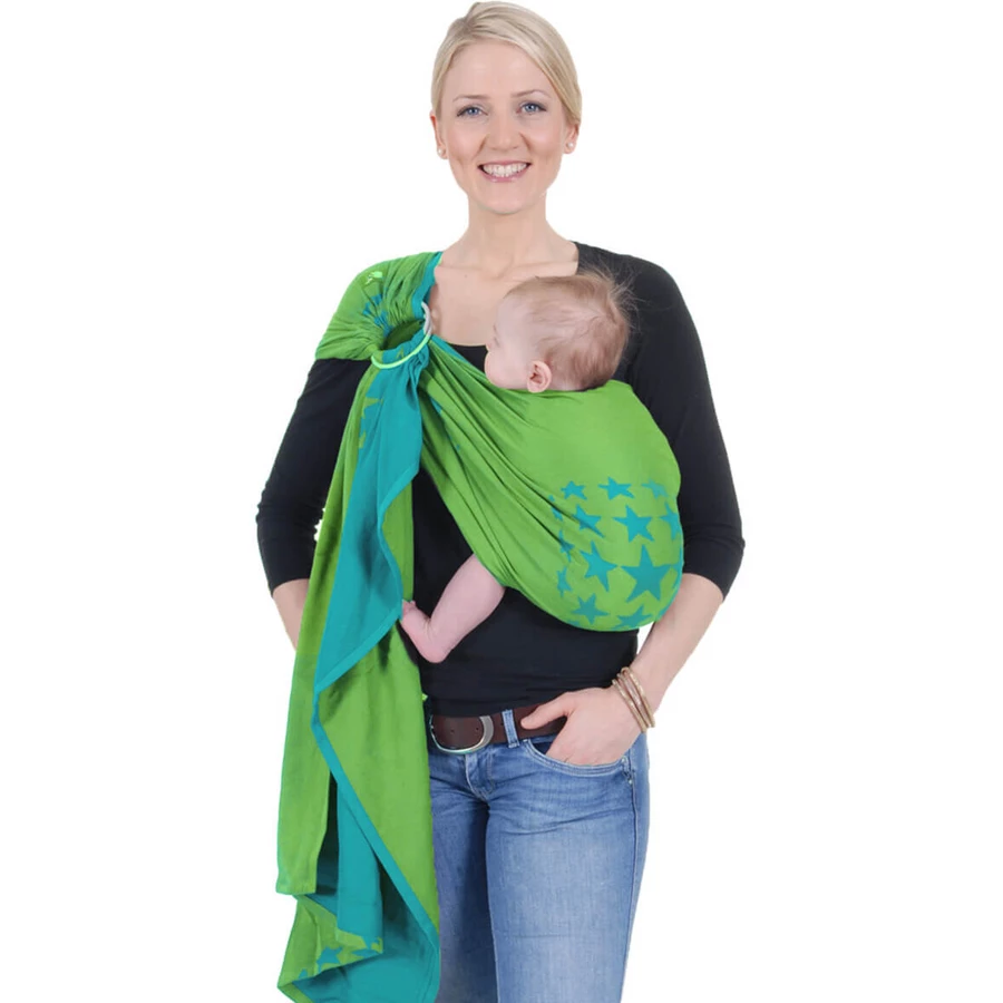 Hoppediz Babytragetuch Ring-Sling Los Angeles türkis