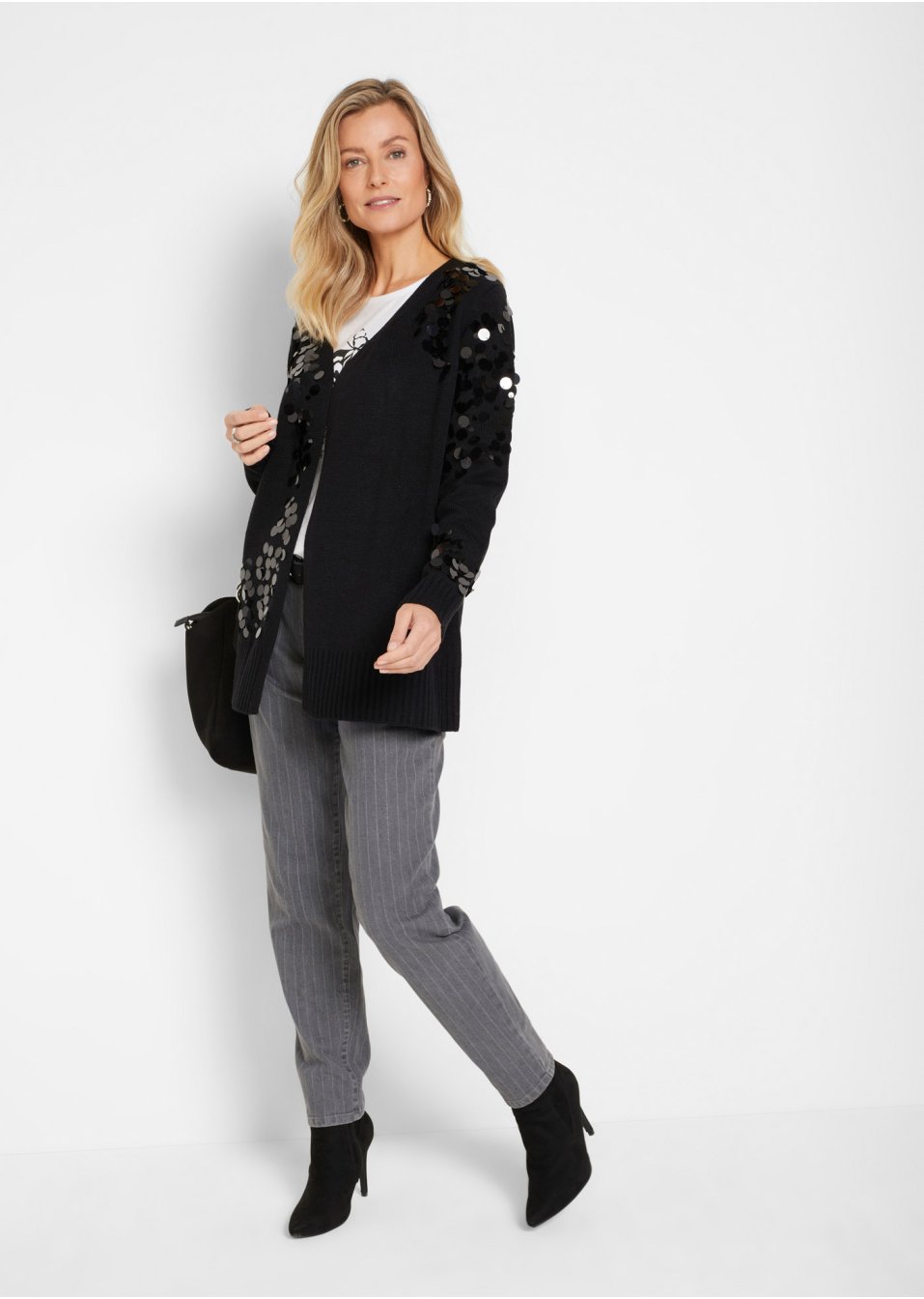 Gilet en maille à paillettes
