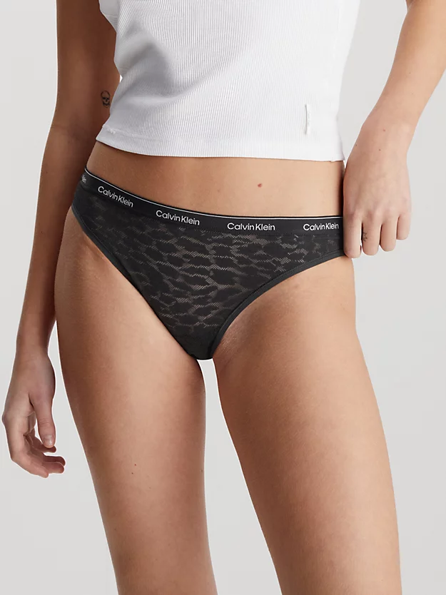 Conjunto com 3 calcinhas de biquíni de renda