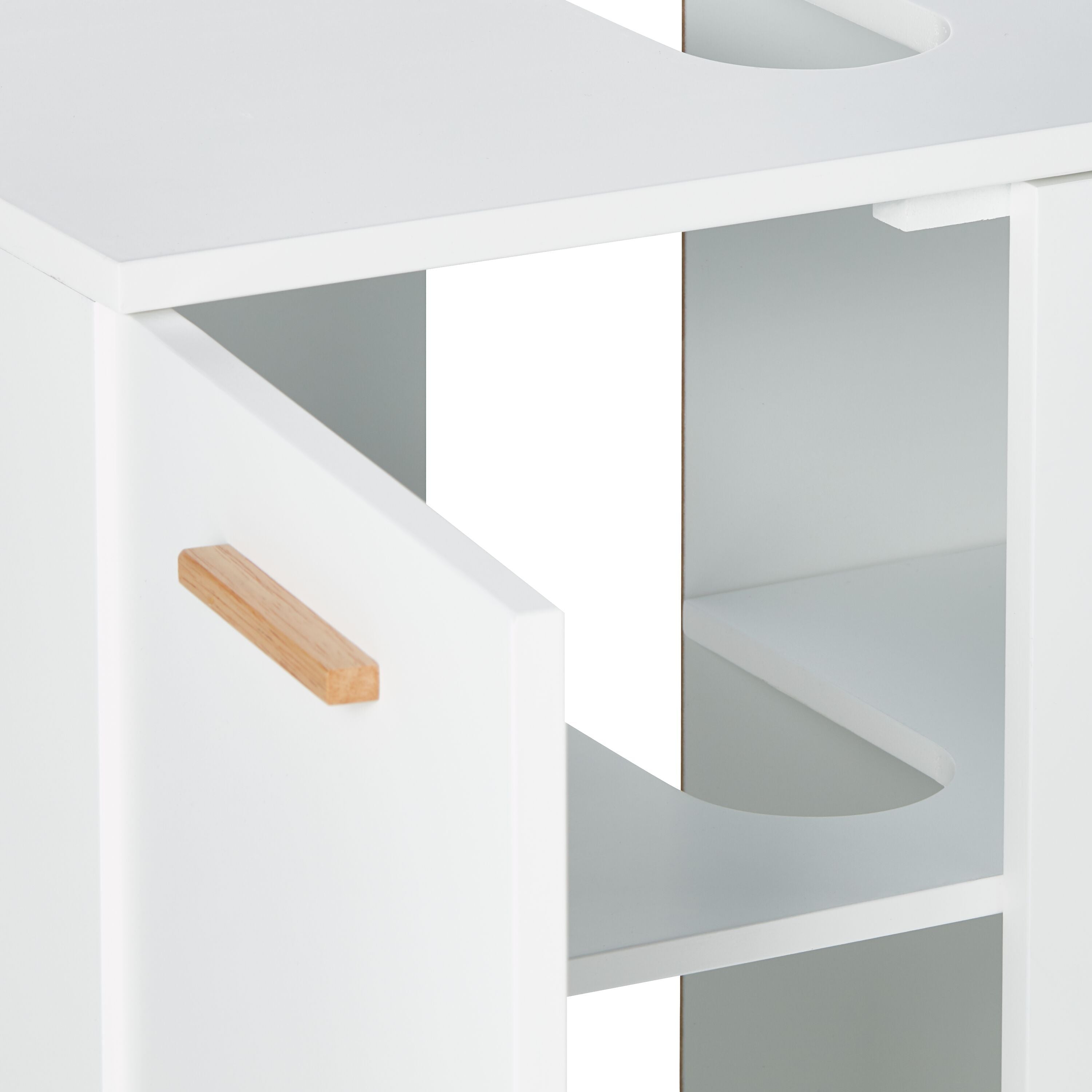 NAVARRO Lavaboy ws/natur 60x30x60cm - Weiss / B: 60.0 cm x T: 30.0 cm x H: 60.0 cm