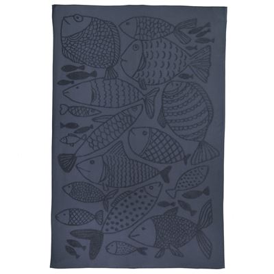 Fouta de plage motif poissons - BECQUET CRÉATION