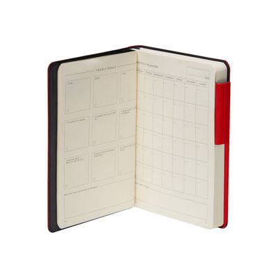 Legami My Notebook - Carnet de notes à élastique - 9,5 x 13,5 cm - ligné - rouge