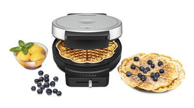 Waffel Automat Waffeleisen Maker mit Anti-Haft Beschichtung (WA 850) - Silber