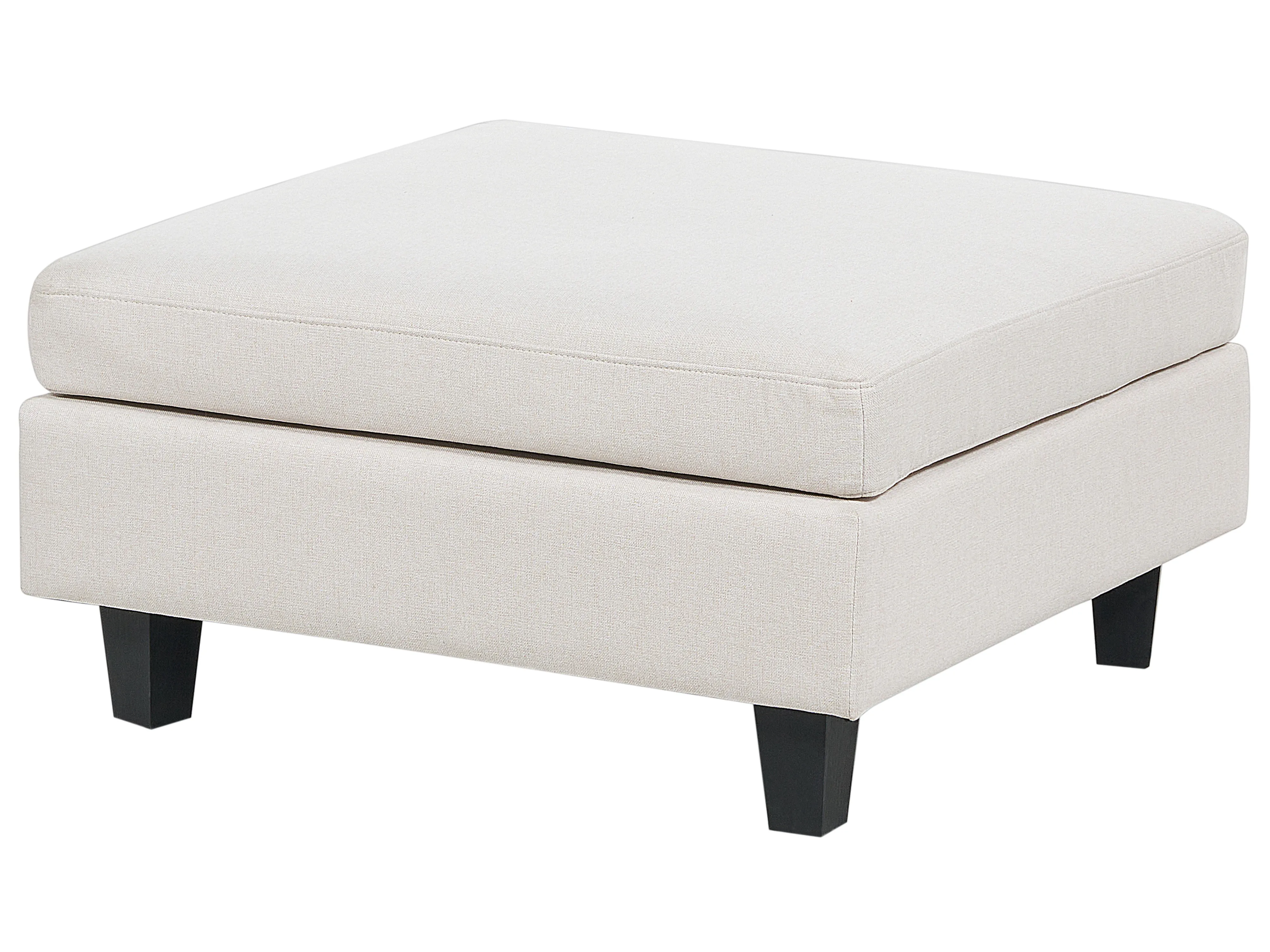 Modulaire U-vormige bank 5-zits UNSTAD Stof Lichtbeige met ottomaan
