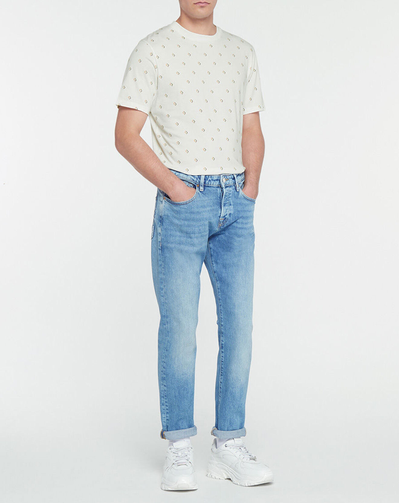 Scotch & Soda T-Shirt Microprint blanc