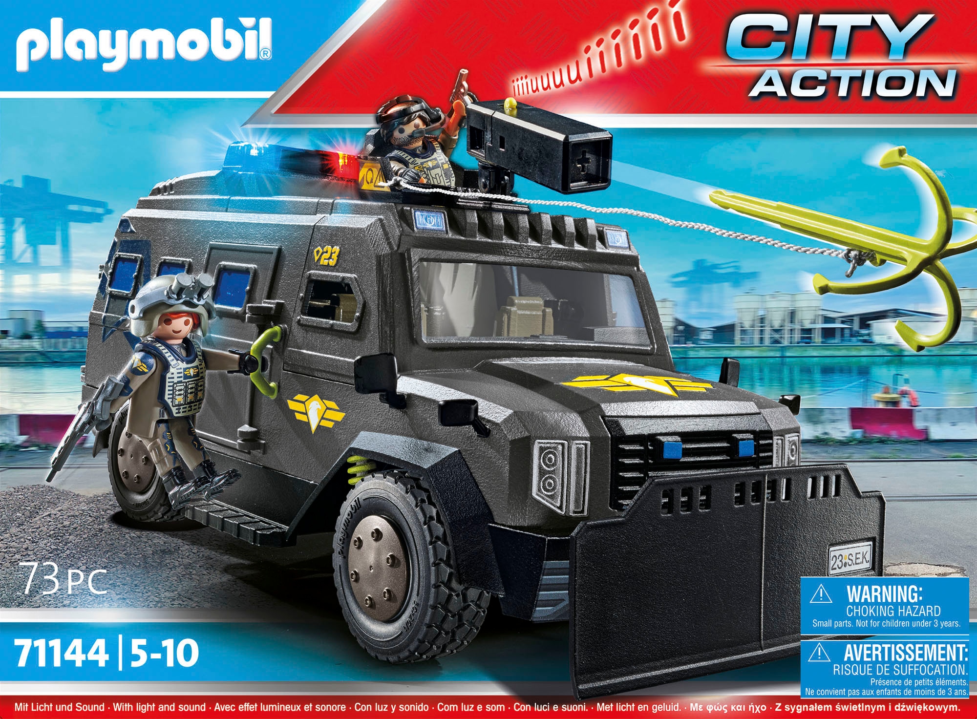Playmobil® Konstruktions-Spielset »SWAT-Geländefahrzeug (71144),  My Action Heroes« Made in Europe; mit Licht und Sound