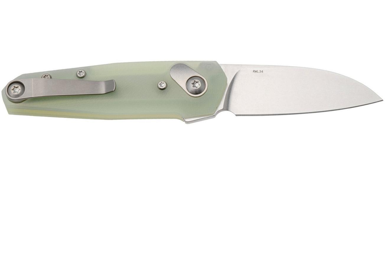 Ansø of Denmark Aros AROS-JD, Stonewashed RWL34, Jade G10 zakmes, Jens Ansø design