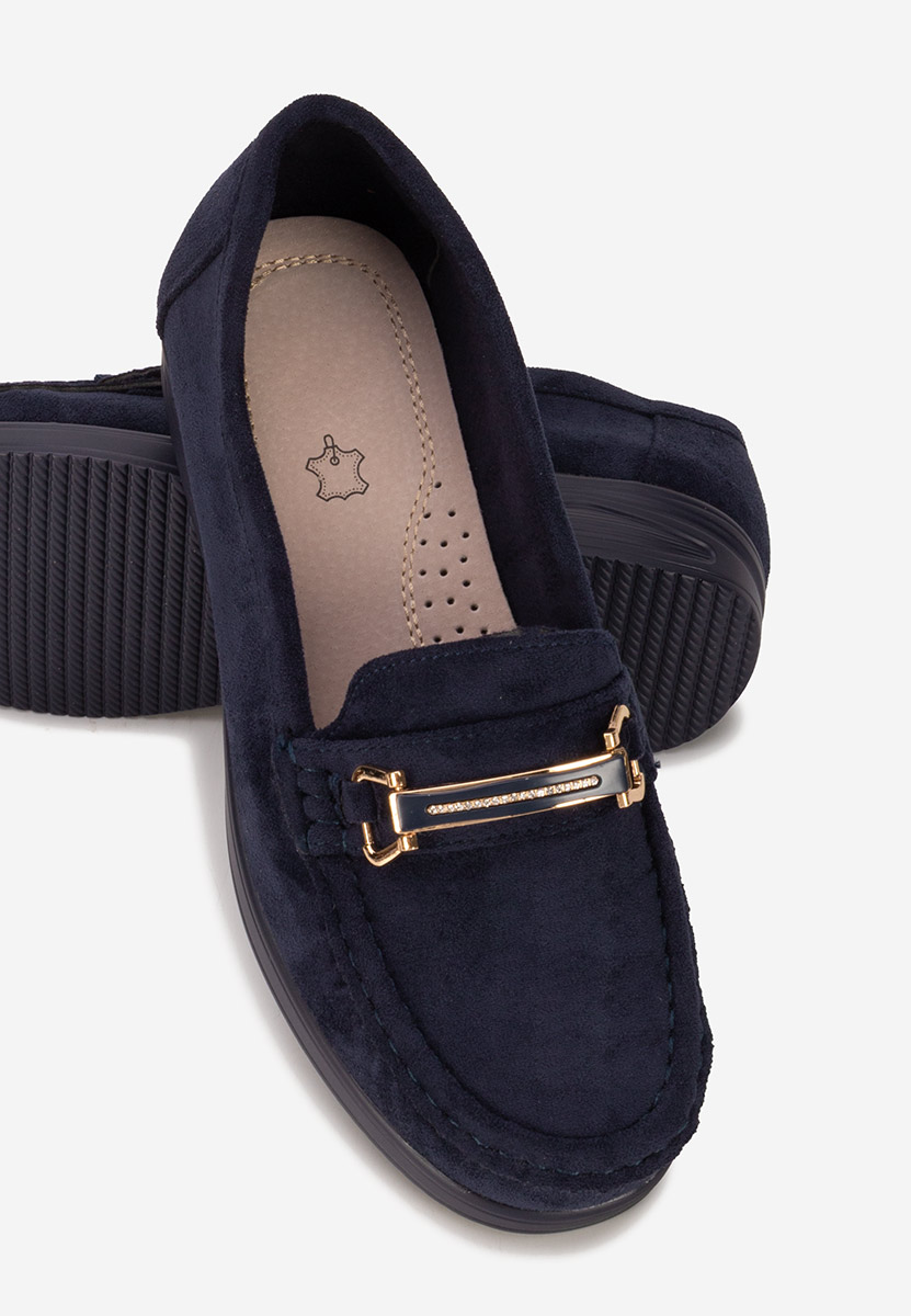 Mocassins en daim marine Esmiara