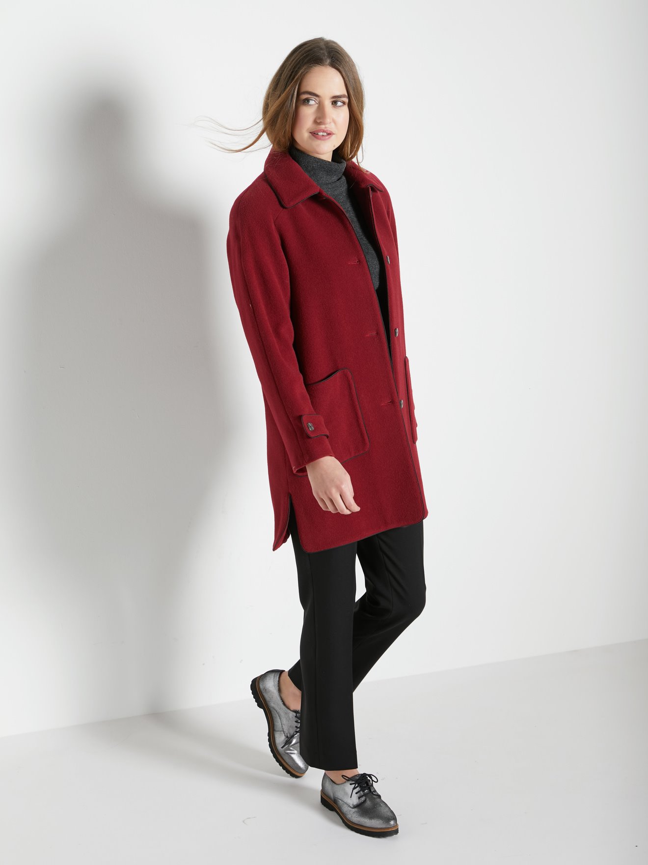 Manteau caban 70% laine