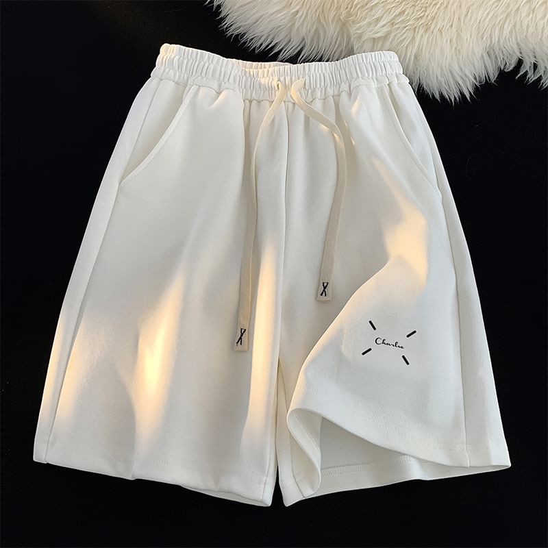 Derbundy - Zweetshorts met trekkoord en geborduurde letters