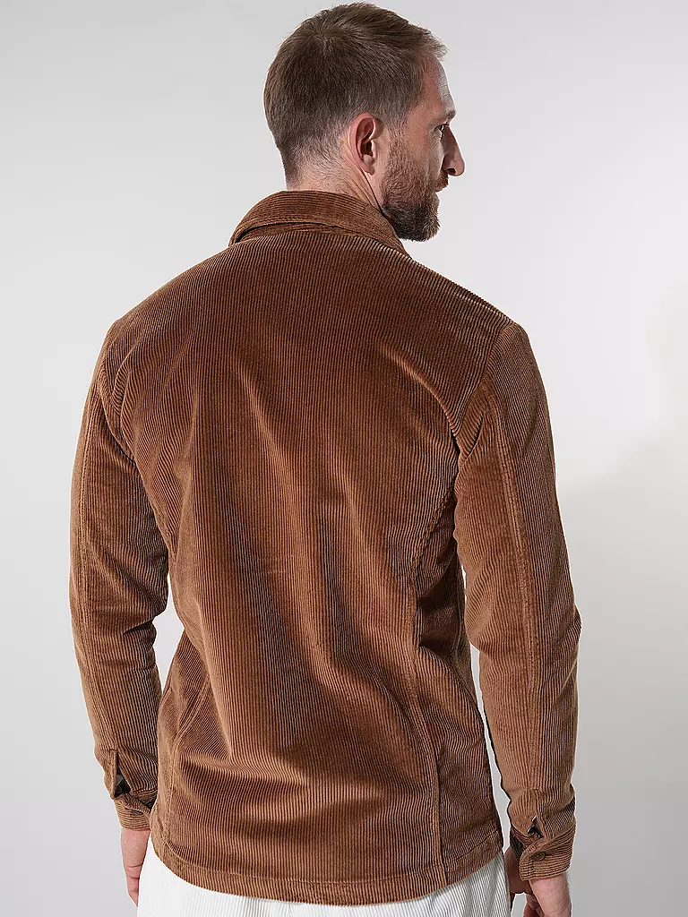 KNOWLEDGE COTTON APPAREL Cord Overshirt camel