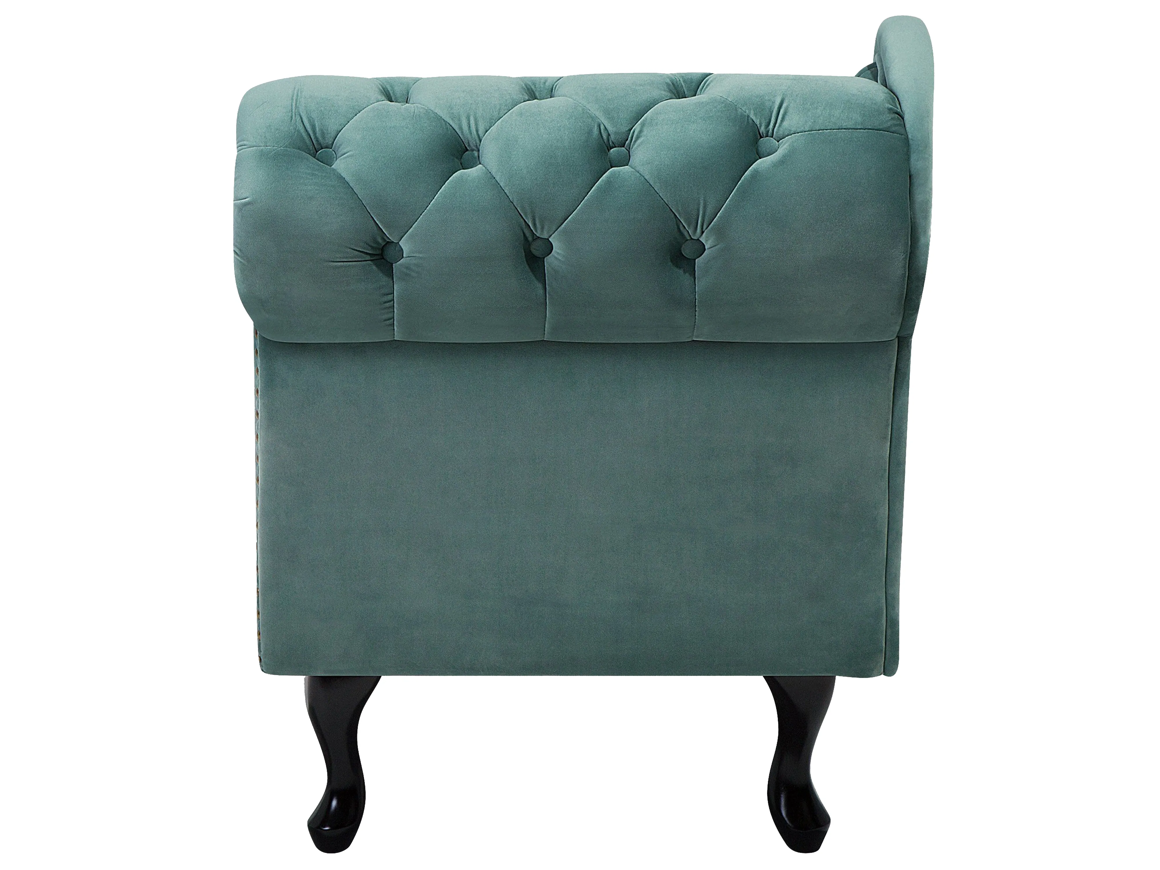 Rechtszijdige chaise longue NIMES Fluweel Mintgroen