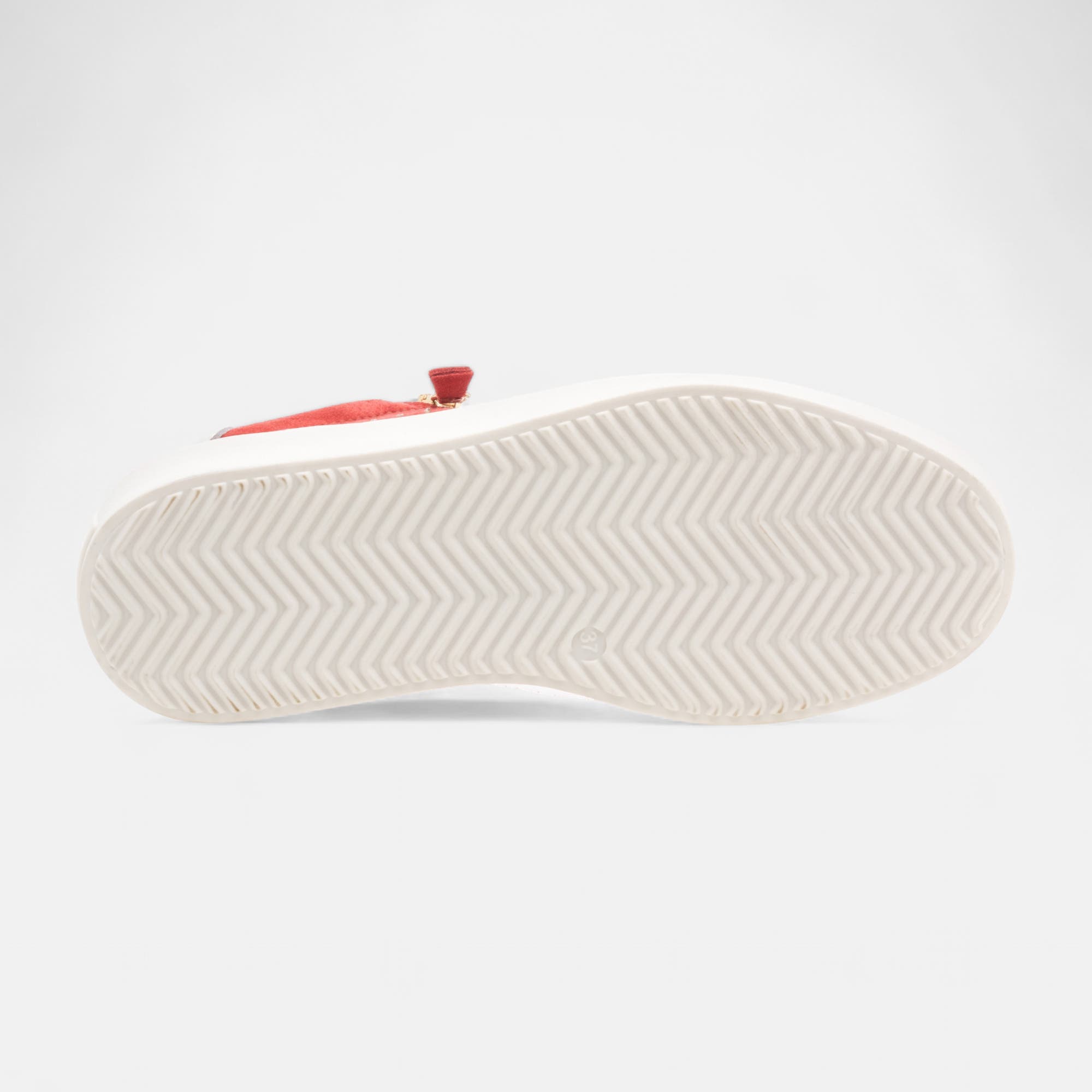 Baskets basses Femme en cuir corail
