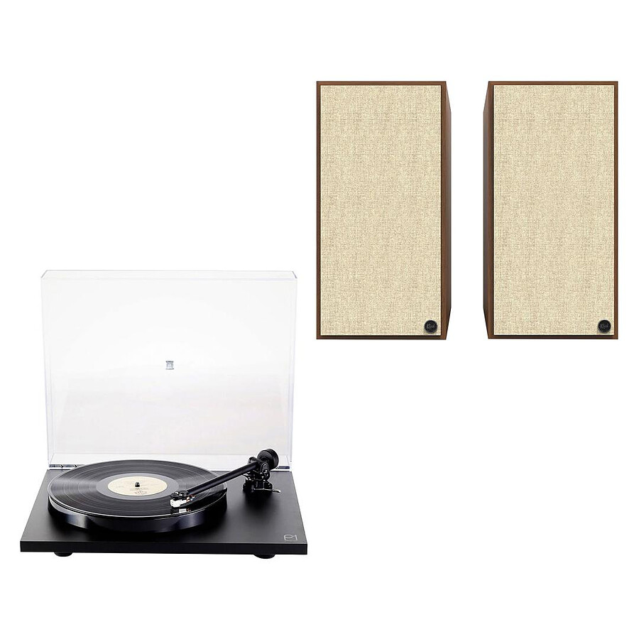 Rega Planar 1 Noir Mat + Klipsch The Nines Noyer
