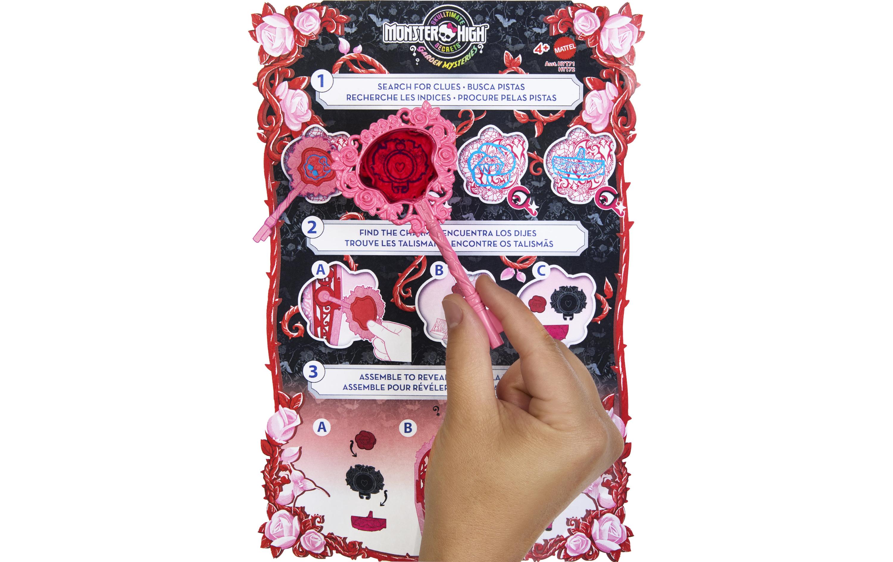 Puppe Verborgene Schätze Mysteries DraculauraSkulltimate Secrets Garden Mysteries Spielset, Draculaura Puppe mit mehr als 19 Überraschungen