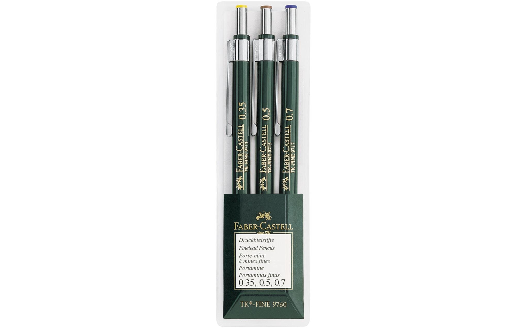 Minenbleistift Faber-Castell TK-Fine 9760 3er EtuiDruckbleistift zum exakten Zeichnen
