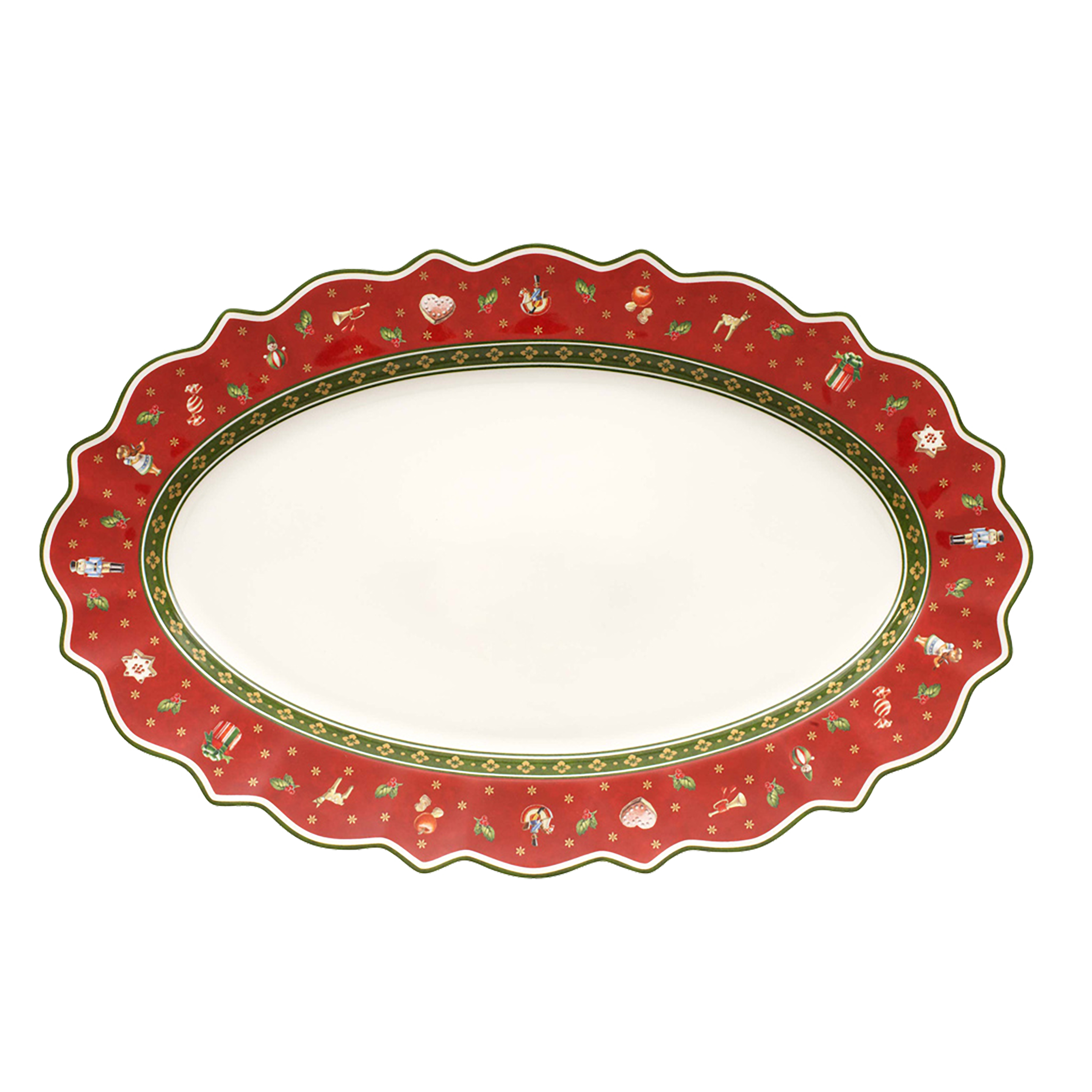 Toy's Delight Serving tray Red, Premium Porcelain