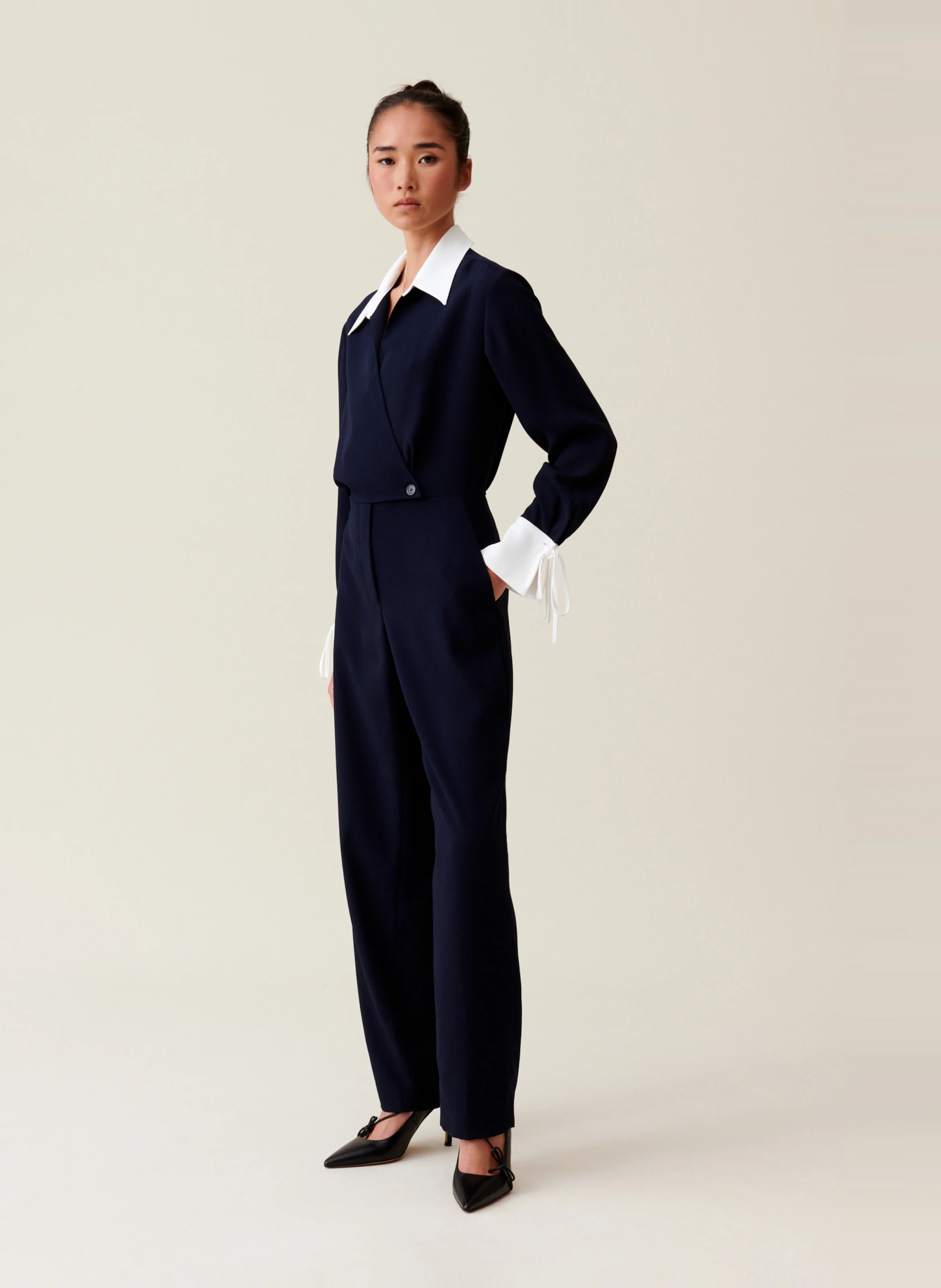 Combinaison longue bi-matière | Multicolore
