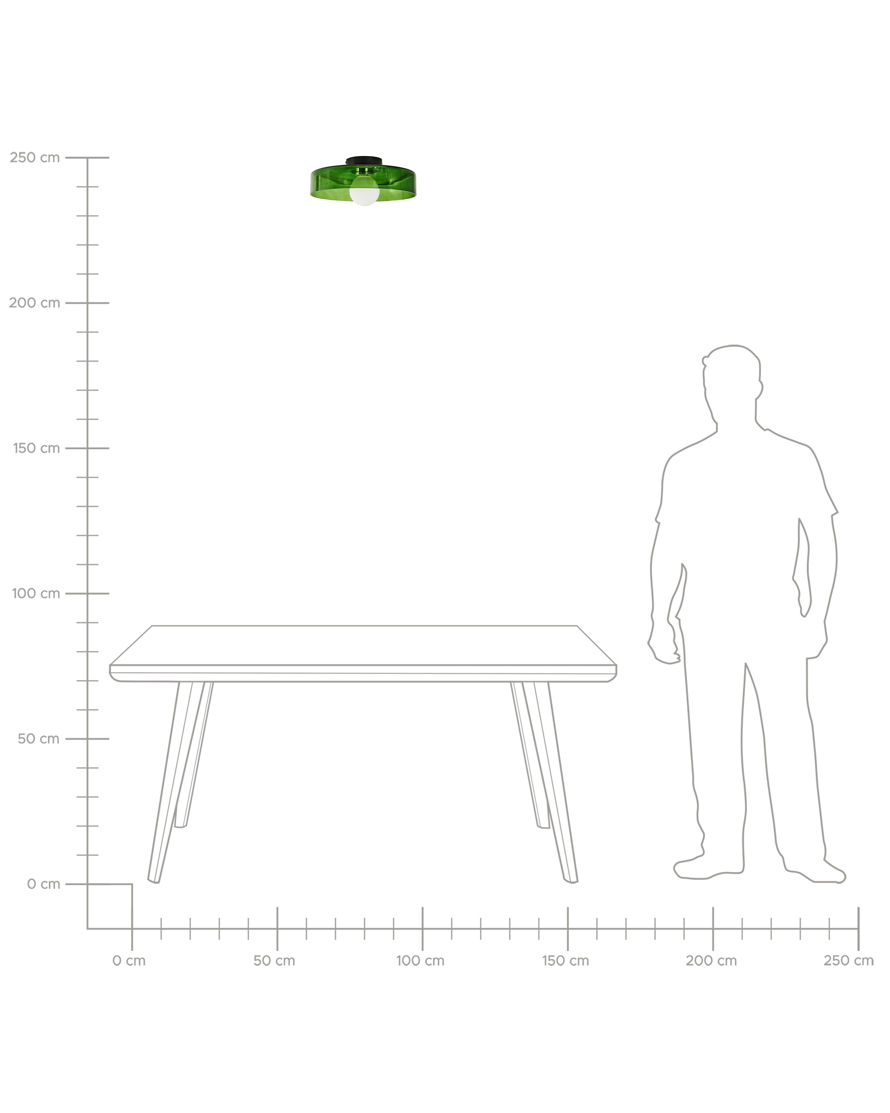 Plafondlamp LUGUSE Glas Groen