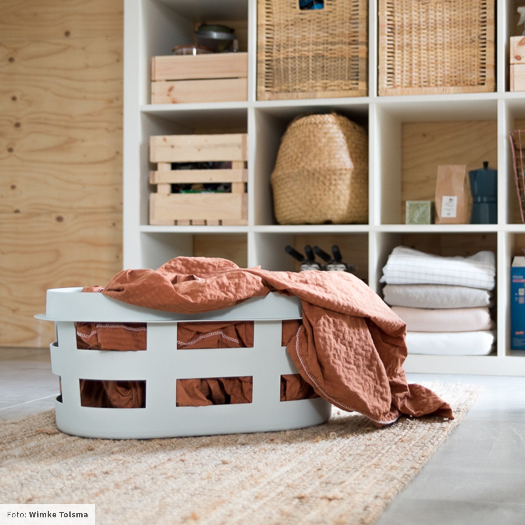 HAY Laundry Basket Wasmand S - Lichtgrijs