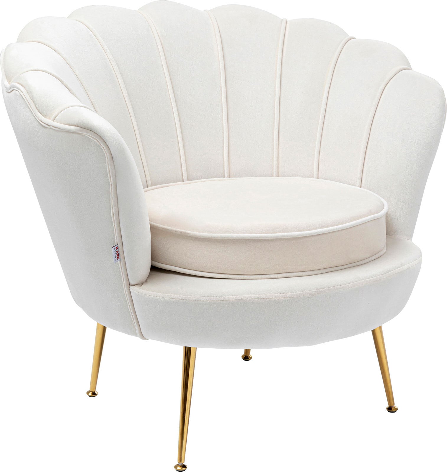 KARE DESIGN Cocktailsessel WATER LILY cremeweiß