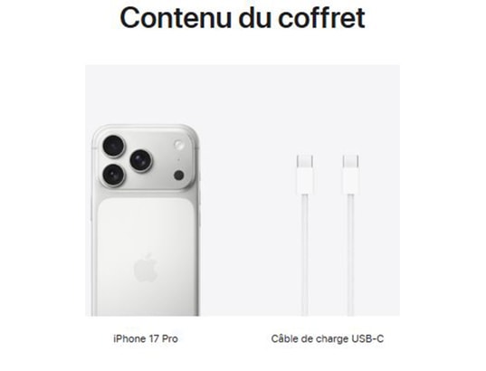 APPLE - iPhone iPhone 17 Pro Max 256Go Argent