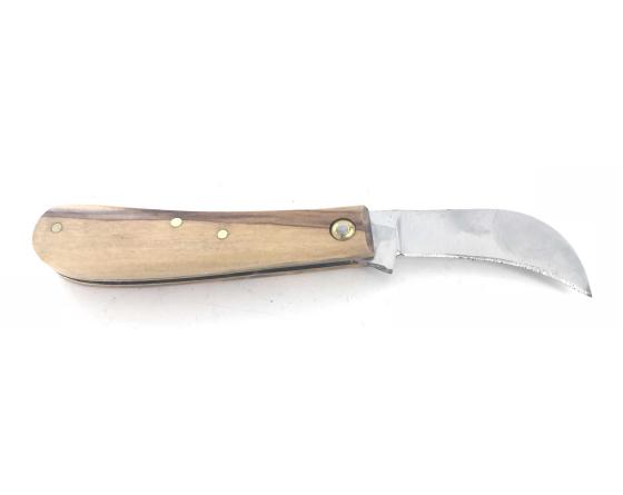 Serpette - Carbone - Manche Olivier Couteau de poche par Coursolle